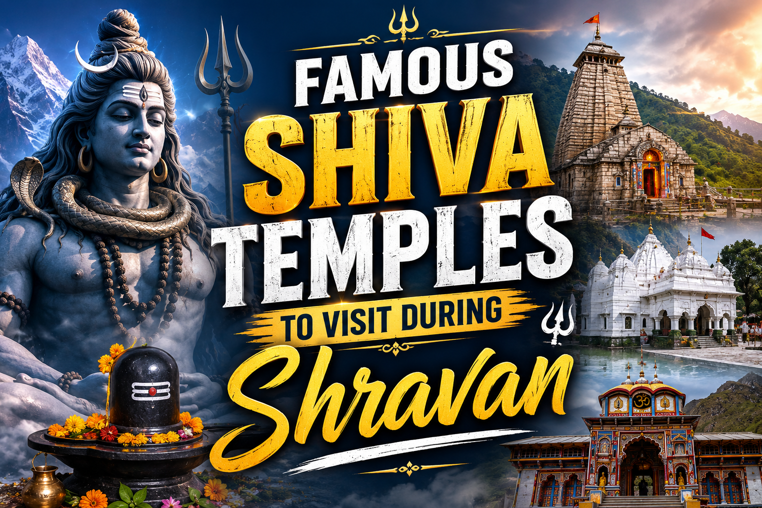 Divine Darshan: Visiting Famous Shiva Temples & 12 Jyotirlingas During Shravan